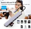 4K 7 in 1 USB C to HDMI Hub and PD Charging and Card Reader for MacBook Pro , Samsung Galaxy Series Etc