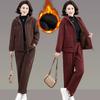Casual Sports Suit Women's Hooded Plus Velvet Ladies Corduroy Jacket Autumn and Winter Western Style Two-piece Suit