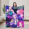 Плед Kpop Demon Hunters Huntrix для дивана Мягкий уютный плюшевый плед 50x60 дюймов Разные размеры Покрывало для всех сезонов