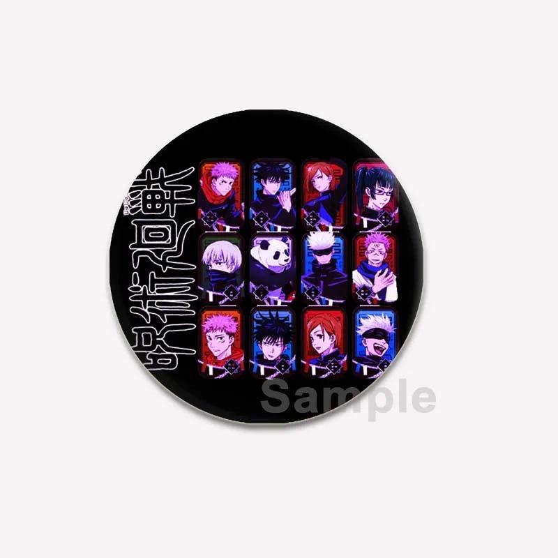 Значок аниме дзюдзюцу кайсен 32/44/58 мм, милый круглый значок Годзё Сатору Юдзи Итадори, брошь на воротник рюкзака своими руками, модные ювелирные изделия, аксессуары
