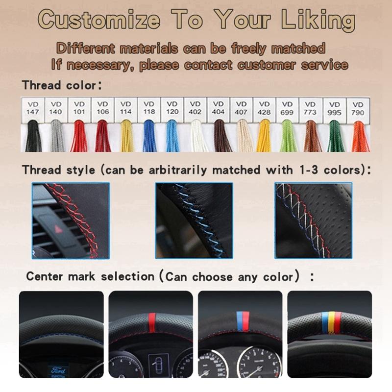 Car Steering Wheel Braid Cover Suede 100% Fit For Mercedes Benz S-Class W223  C-Class W206  E-Class W213