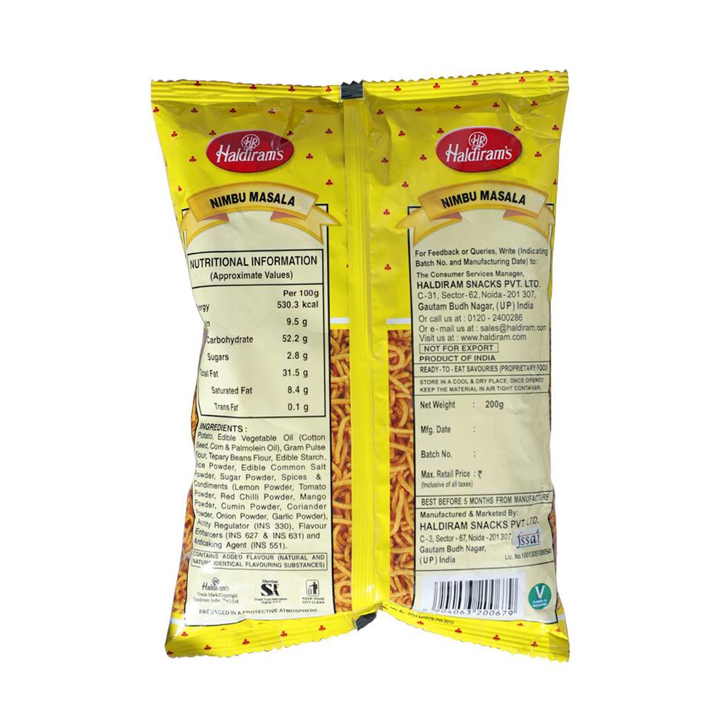 Закуска из картофельной лапши Нимбу Масала (200 г), Nimbu Masala, Haldiram's