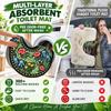 Absorbent Bathroom Floor Rug Non-slip Bath Mat Retro Toilet U-shaped Mat  Household