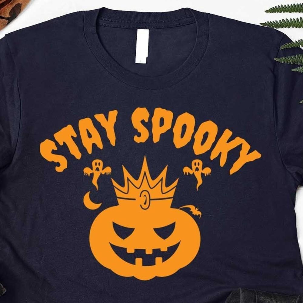 Pumpkin Shirt, Stay Spooky Halloween Tee, Pumpkin Face Shirt, Funny Ghost #26