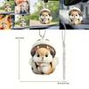 Squirrel Acrylic Car Pendant Couples Keychain Decoration For Car Interior Decor