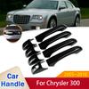 Для Chrysler 300 300C 2005 2006 2007 2008 2009 2010 глянцевая черная наружная ручка двери наклейки аксессуары для стайлинга автомобиля