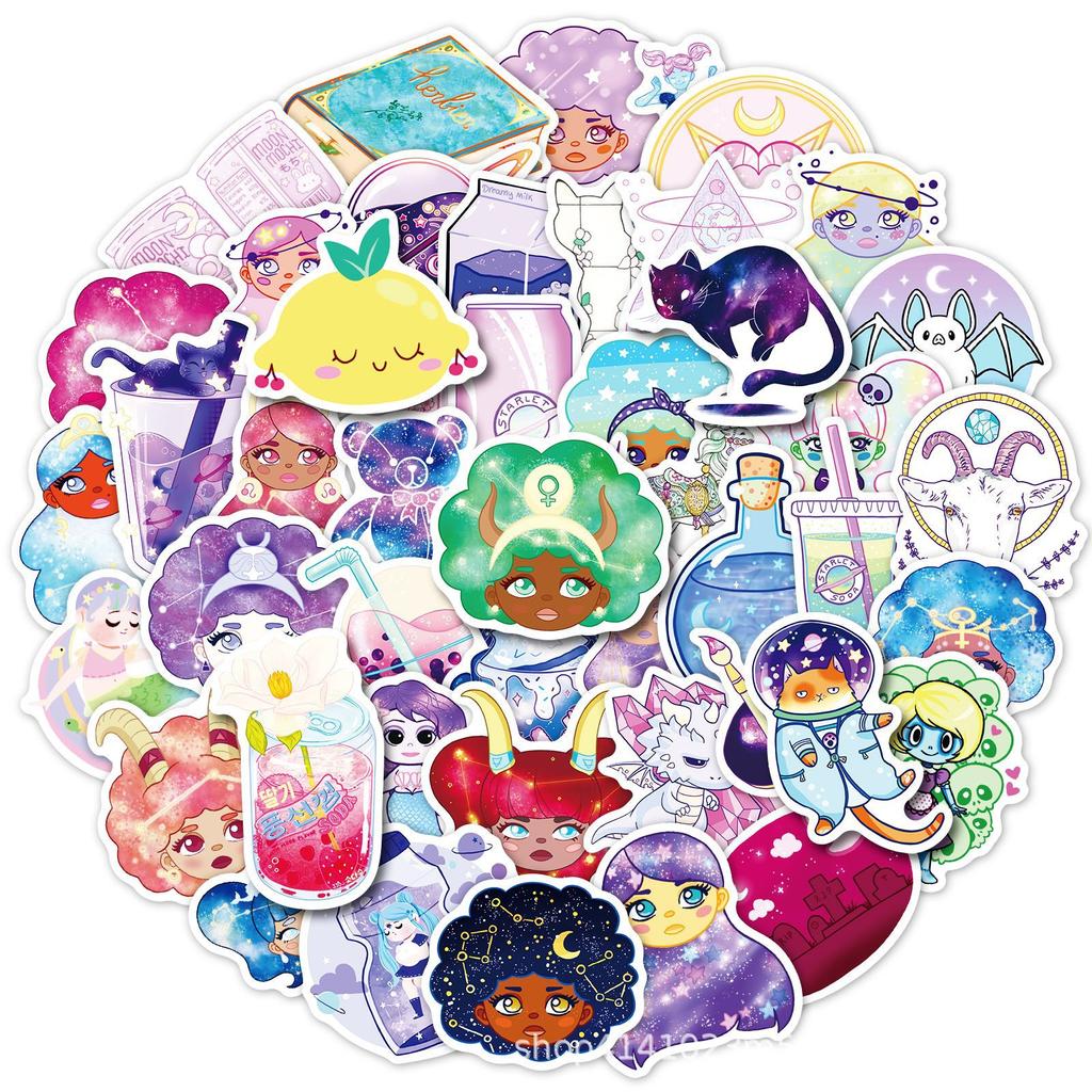 50 Pcs Fantasy Girl Series Stickers New Rena's Magic World Decal