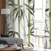 Бамбуковые зеленые, белые прозрачные тюлевые шторы в китайском стиле с растениями для гостиной, спальни, кухни, украшения, вуаль, занавески из органзы