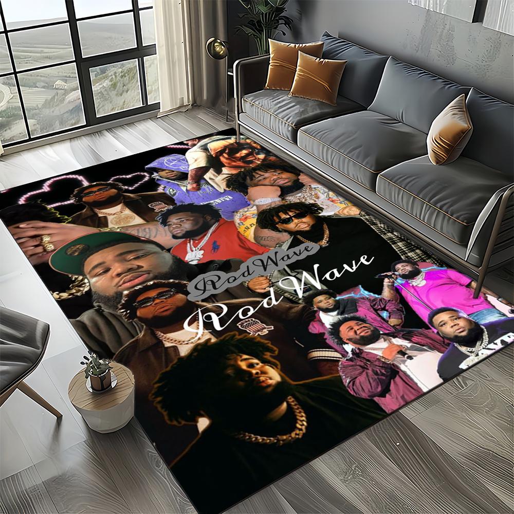 3D Printing Rod Wave Rapper Area Rug,Carpet Rug for Home Living Room Bedroom Sofa Doormat Decor,kids Play Non-slip Floor Mat