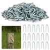 50 PCS U Fence Staples - Galvanized U Shaped Nails Heavy Duty Staples Fencing Staples U Nails for Wood Fencing Barbwire Fence