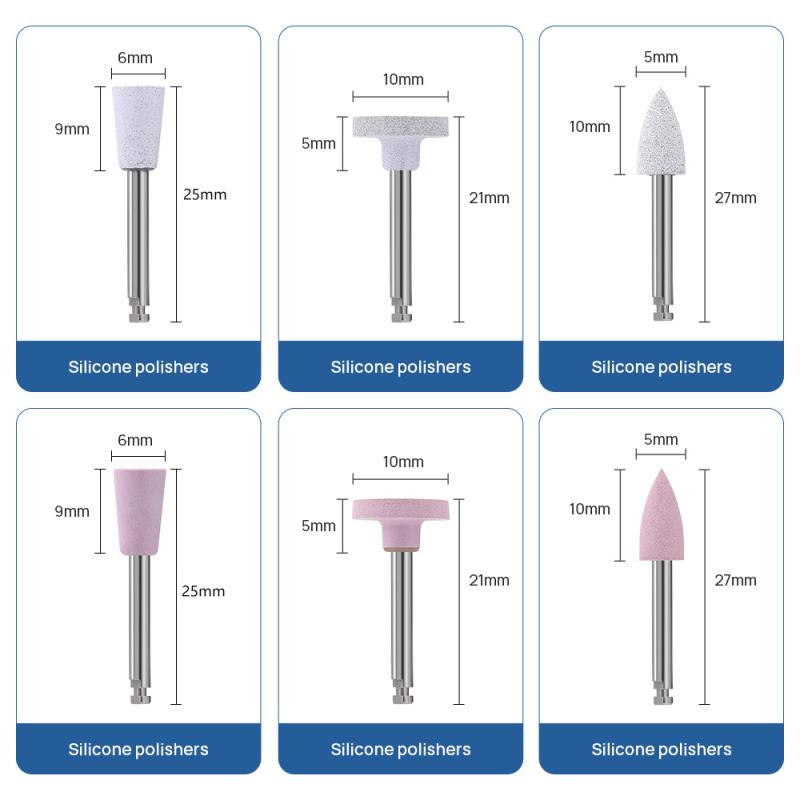 12 шт./коробка Набор полировщиков для стоматологического низкоскоростного наконечника Стоматологическая финишная полировка композитов Стоматология Фарфор/Натуральные зубы