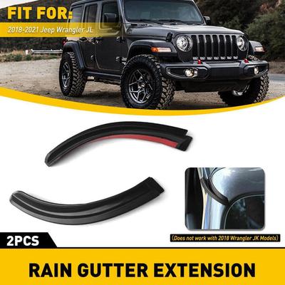 Для Jeep Wrangler JK 2007-2018 2 шт. Аксессуары для крыши автомобиля, отвод дождевой воды, удлинитель водосточного желоба AB V3W2