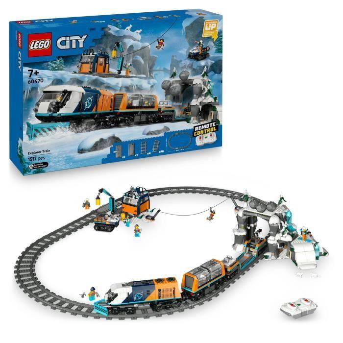 LEGO City 60470 Le Train Express des Explorateurs en Arctique - Jeu pour Garçon dès 7 ans