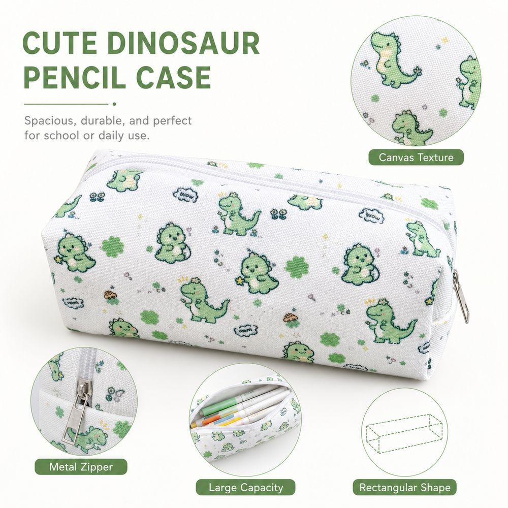 Dinosaur Pattern Dinosaur Pencil Case Large Capacity Stationery Organizer  School Supplies