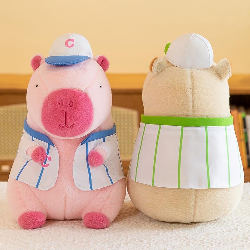 Плюшевая капибара в бейсбольной форме с рюкзаком для детей Подарок В комплекте персонажи)