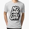 Men Casual Shirts Short Sleeves Classic NO PAIN NO GAIN Tees Oversized T-shirts