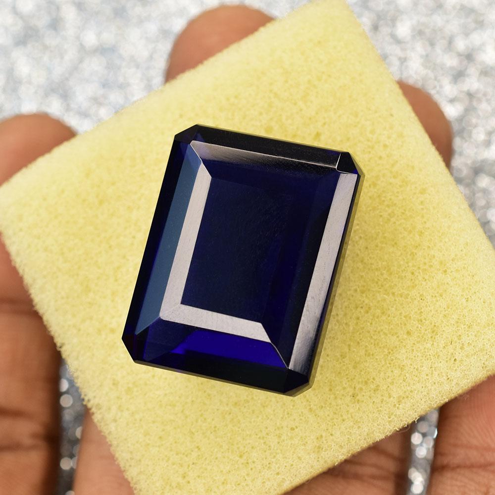 Natural Purple Amethyst Loose Gemstone 65.5 ct Emerald Cut for Jewelry Making and Gem Collections