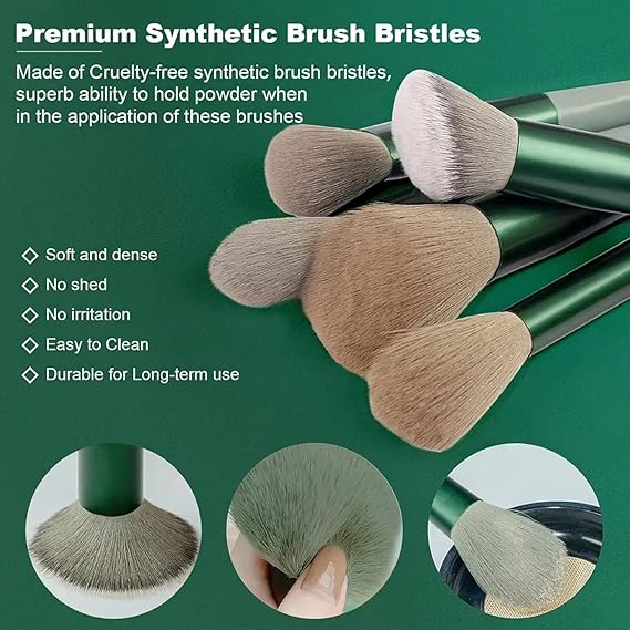 13 Pcs Makeup Brushes Set, Foundation Powder Concealer Eyeshadow Blush Highlighter Eyebrow Brush Make Up Brush Set,