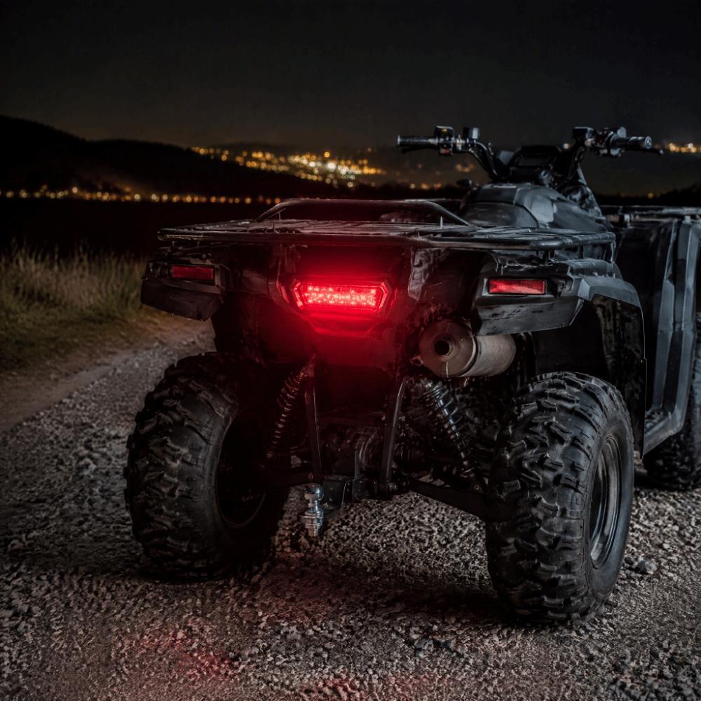 12V Voltage LED Tail Light Red Reflective Lens Stop Running Light Brake Light For Quads