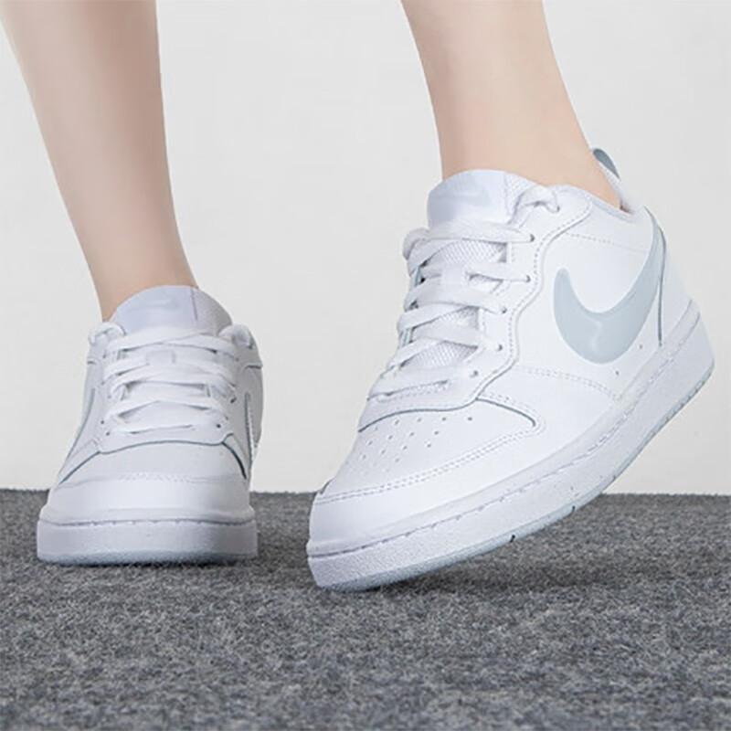Nike Детские кроссовки Court Borough Low 2 GS Aura белого цвета BQ5448-118