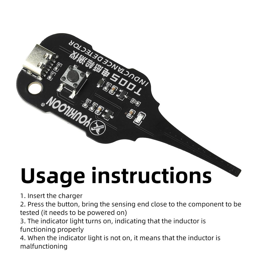 Type-C Inductance Tester Electromagnetic Non-Contact Fault Detection for Phones PCB Motherboard Repair Diagnostics Tool