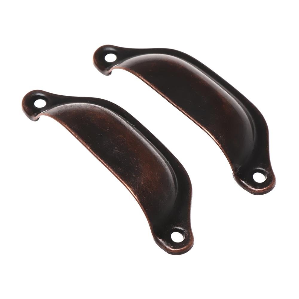 Antique Brass Dresser Furniture Shell Shape Cabinet Pulls Door Handle Drawer Knob Wardrobe Pulls