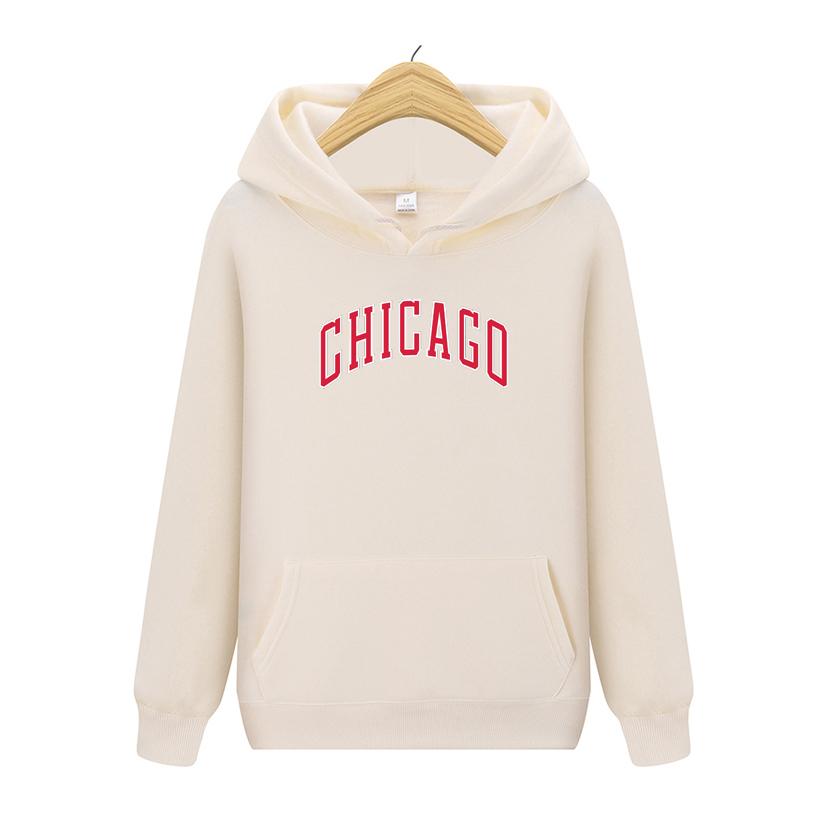 Chicago Men Hoodie Fashion Oversize Hoodies Women Pocket Long Sleeve Hoodies Clothing Chicago Sweatshirt Women Sweatshirts