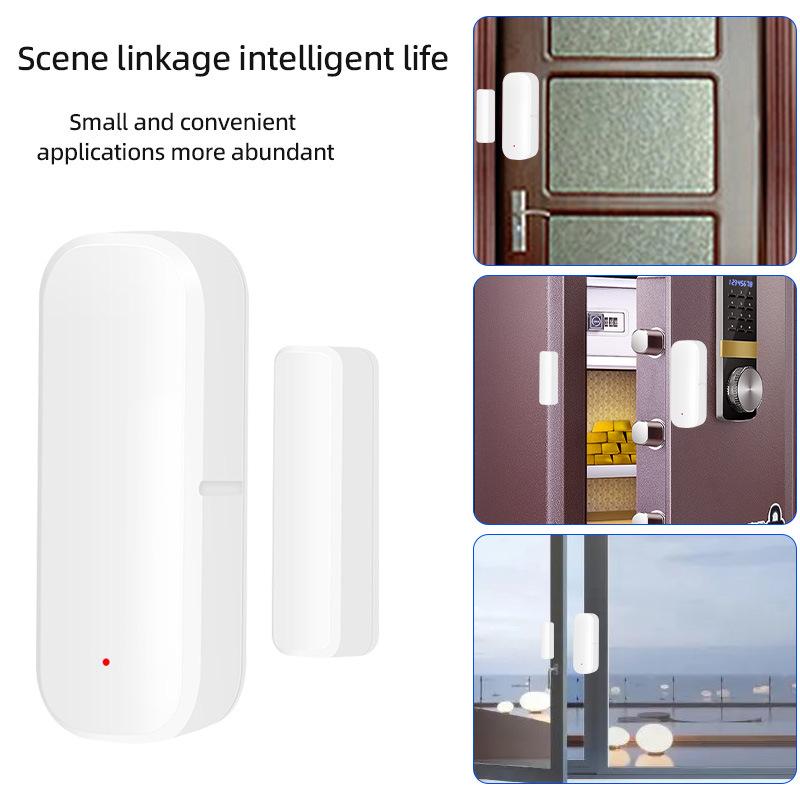 Tuya/Zigbee Smart WiFi Магнитный датчик открытия/закрытия двери Уведомление об управлении приложением Smart Life Совместимость с Alexa Google