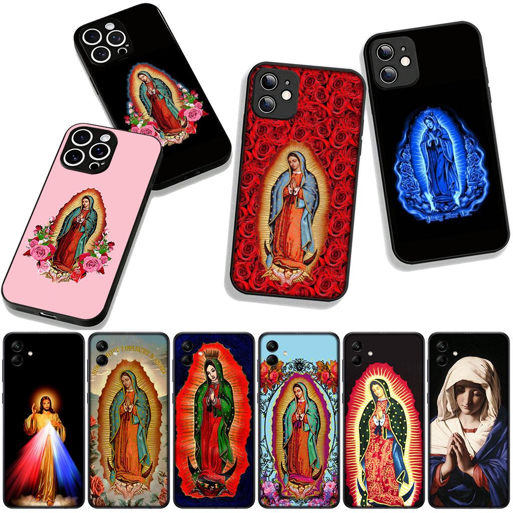 for Samsung Galaxy A36 A17 A26 A07 A35 A54 A53 A13 A33 A34 S8 S9 S20 S21 FE S10 Plus Phone Case Virgen de Guadalupe Bible Verse