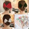 Trend Long Magic Twist Bow Tie Hairpin Styling Tool Floral Print Hairbands Korean Big Ponytail Holder Hair Accessories For Women