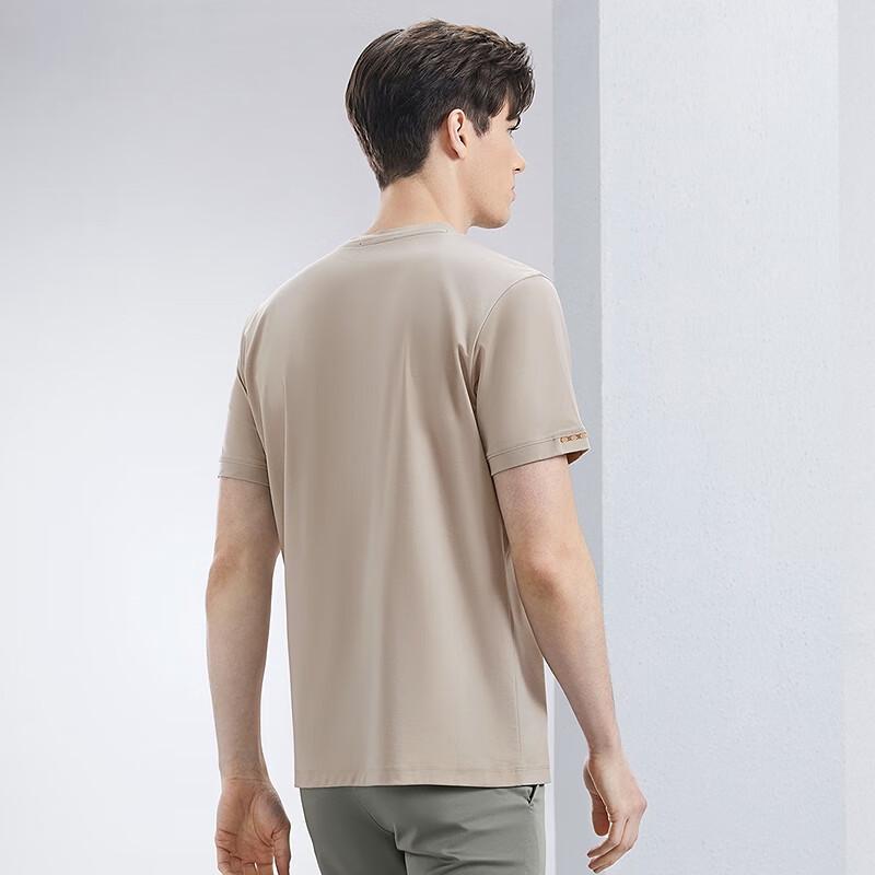 Qipai Men's Lyocell Antibacterial Round-Neck T-Shirt