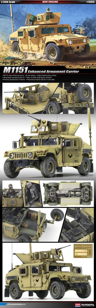 Academy 1/35 M1151 Humvee AM13415 Пластиковая модель