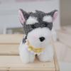 Cute Schnauzer Dog Plush Keychain Fluffy Toy Bag Charm West Highland Terrier