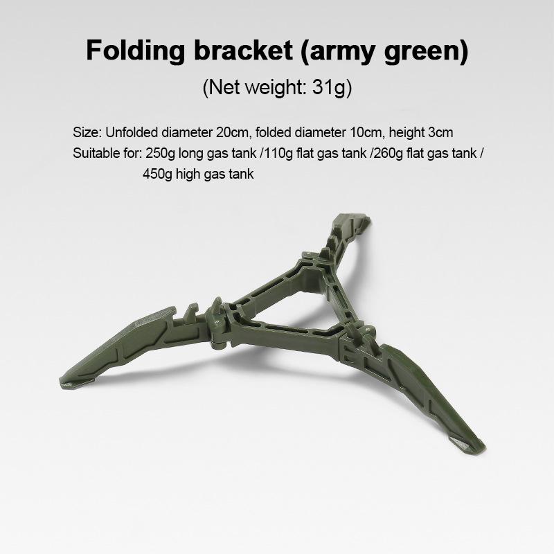 Foldable Flat Gas Tank Bracket Outdoor Stove Gas Tank Holder Canister Tripods Stand Anti Dumping Base Tilting Prevention Shelf