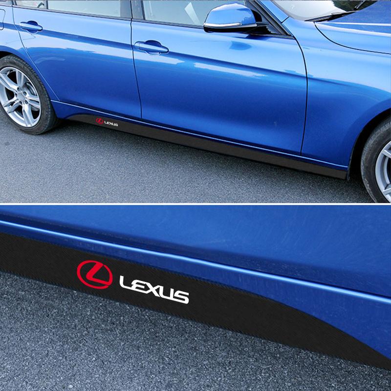 2pcs Car Door Side Skirt Sill Stripe Carbon Decals Styling Accessories For Lexus EX300H RX450H IS300H ES300H NX RX GS Al20