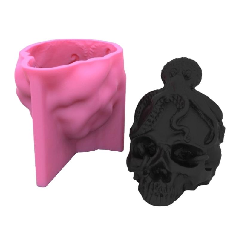 Орнамент Череп Осьминога 3D Форма для Свечей Мыла DIY Форма для Эпоксидной Смолы для Свечей Ручной Работы Формы для Ароматического Воска Мыла для Украшений