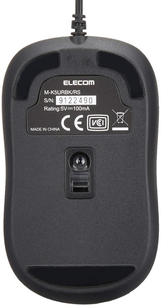 Мышь ELECOM проводная S-размера, маленькая, 3 кнопки, USB, оптическая, черная, соответствует директиве ROHS M-K5URBK/RS