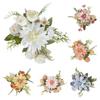 1 Bouquet Artificial Flower No Watering Decorative Portable Beautiful Faux Silk Dahlia Branch Artificial Flower for Wedding