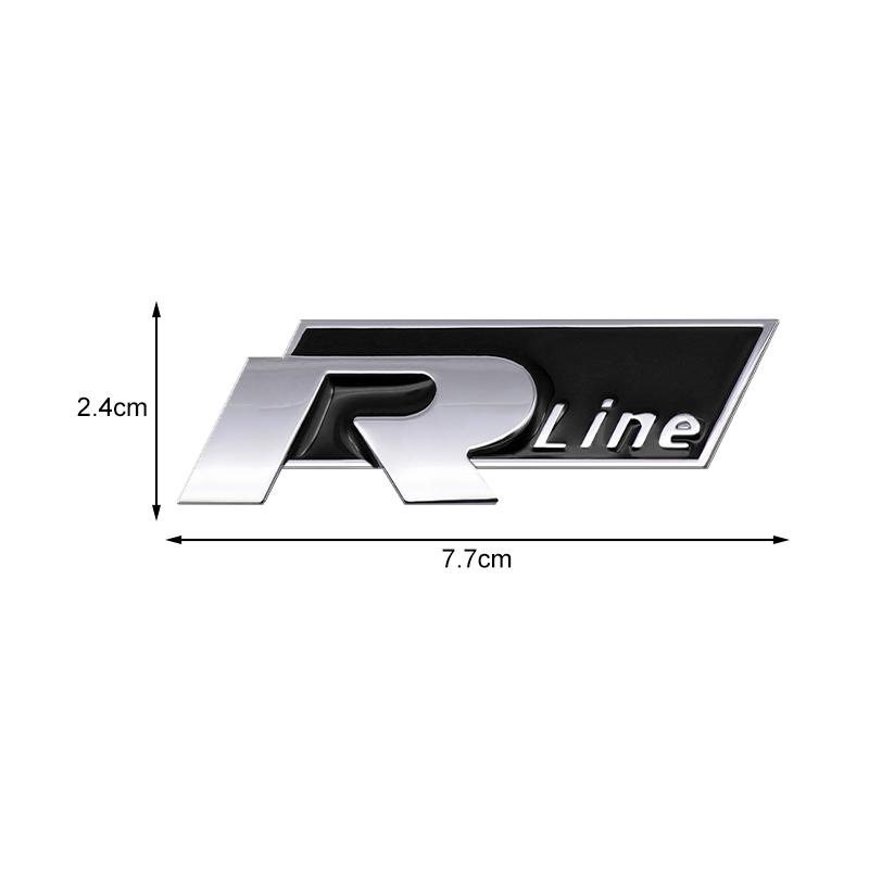 3D Металлическая наклейка-логотип VW R Line Rline Значок на задний багажник Наклейки Колпачки Для VW CC Golf 6 7 GTI Tiguan Passat B5 B6 B7 Jetta