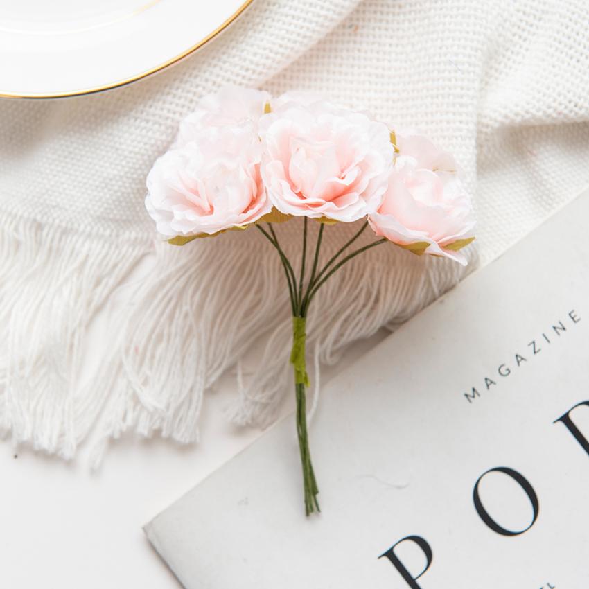 18 шт. Искусственные цветы Мини шелковый букет Свадебный декоративный DIY Венок Рождественское украшение Ваза для дома сада Скрапбукинг