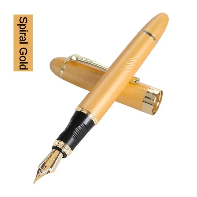 Перьевая ручка Jinhao X450 Иридиевое перо Полностью металлическая Золотой зажим Роскошные ручки Подарок студенту Канцелярские товары Офис Школьные принадлежности