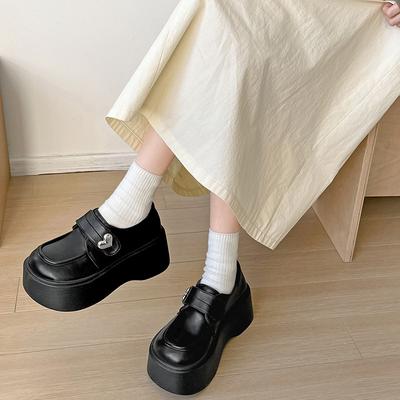 Черные туфли на платформе из натуральной кожи в ретро-британском стиле, женские, новинка 2025 года, универсальные, юбка, туфли Мэри Джейн, одинарные