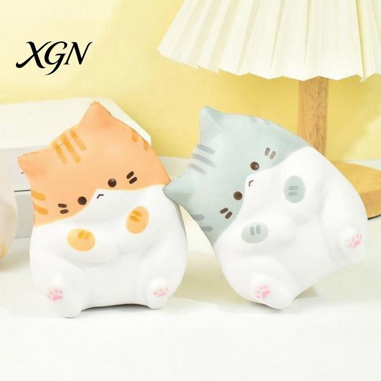 Nervousness Relief Toy Stress Cartoon Cat Soft Stretchy Fat Kitten Squeeze Relaxation Anxiety Reduction Animal Sensory Party Favors Gadget