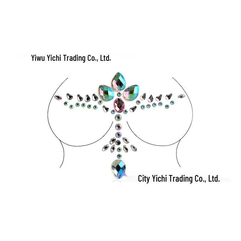 Блестящие тату-наклейки для макияжа и украшения груди на карнавал