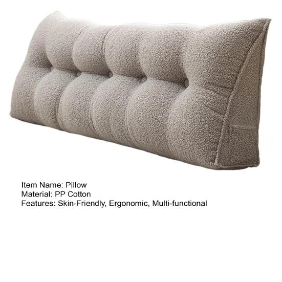 Подушка-клин для изголовья Эргономичная спинка для изголовья с боковым карманом Треугольная подушка со съемным чехлом для кровати, для чтения, сидения, работы