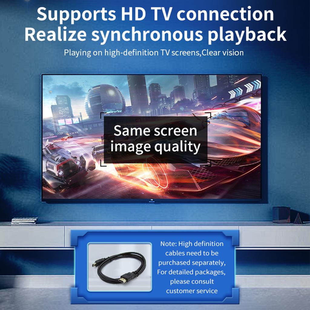 Портативная игровая консоль PowKiddy RGB10 max3 5,0-дюймовый IPS HD-экран с поддержкой подключения нескольких телевизоров