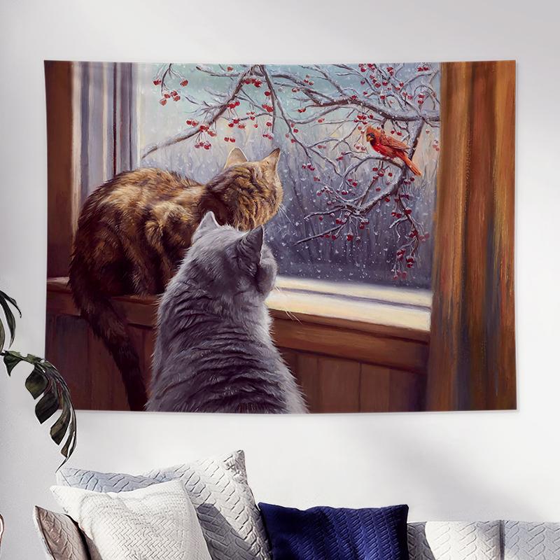 Домашний декор, фреска, гобелен на окно, комната, спальня, декор Kawaii, декор комнаты, гобелен, настенный гобелен, макрама