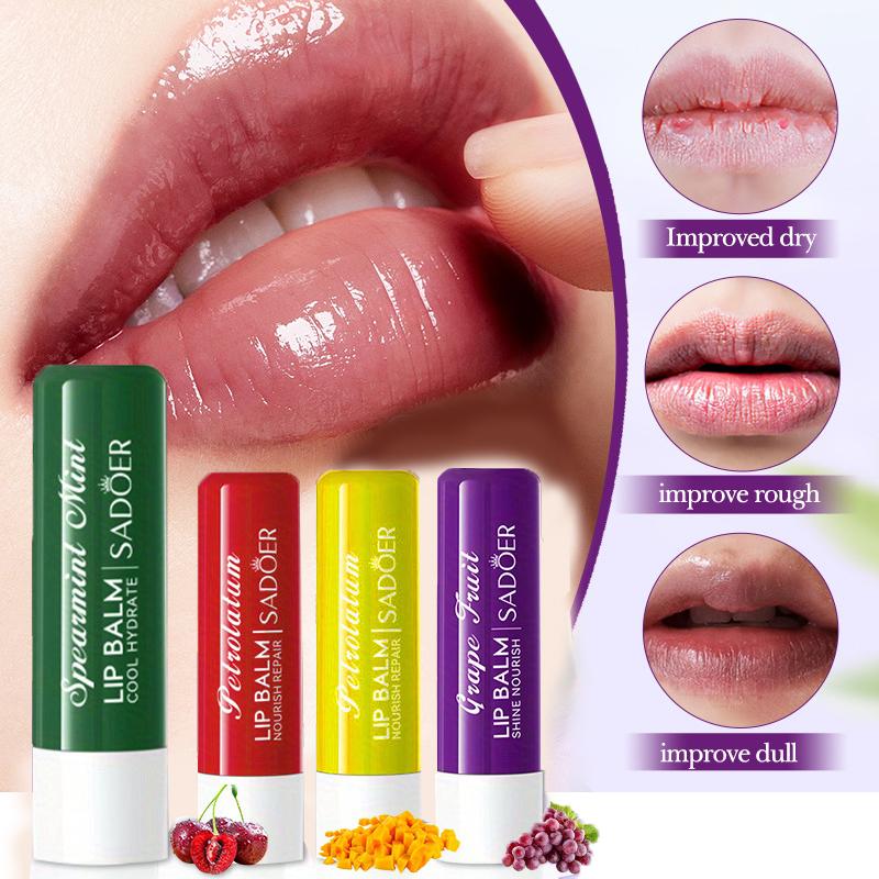 Refreshing Fruit Hydrating Multi-color Mixed Lip Balm. Deeply Hydrating and Nourishing Lips. The Texture Is Gentle and Suitable for All Skin Types.