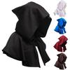 Medieval Cowl Hat Men Women Renaissance Monk Halloween Cosplay Hooded Cape