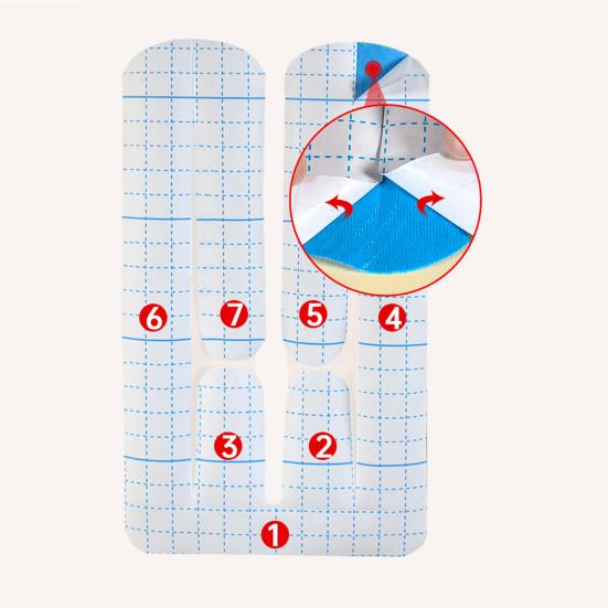 10 шт. предварительно нарезанной кинезиологической ленты для колена, водонепроницаемая спортивная лента для поддержки колена, спортивная фитнес-лента для бега, пешего туризма, верховой езды